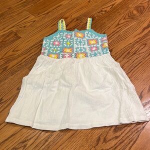 Design History Girl’s White Floral Crochet Dress Size L